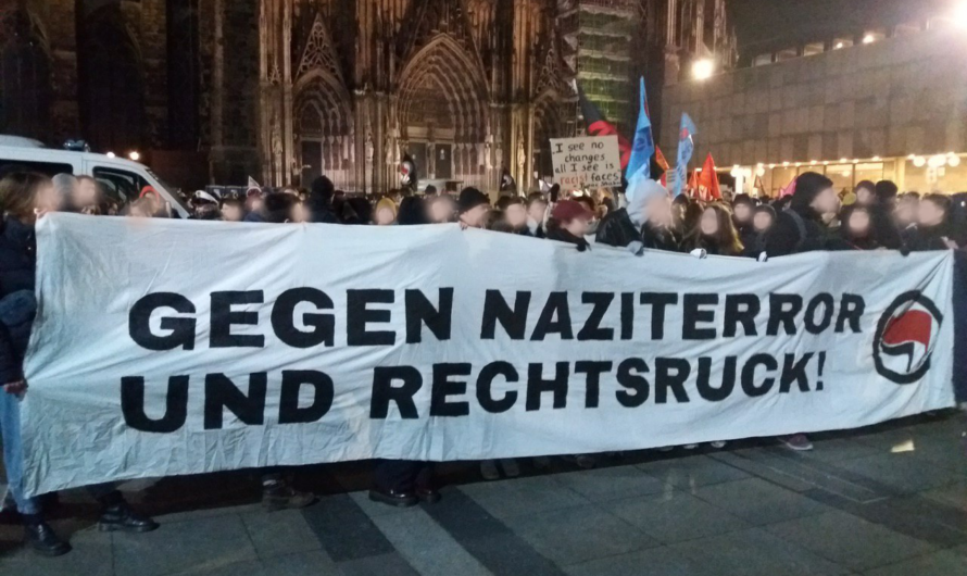 Über 4000 Menschen demonstrieren in Köln gegen rechten Terror