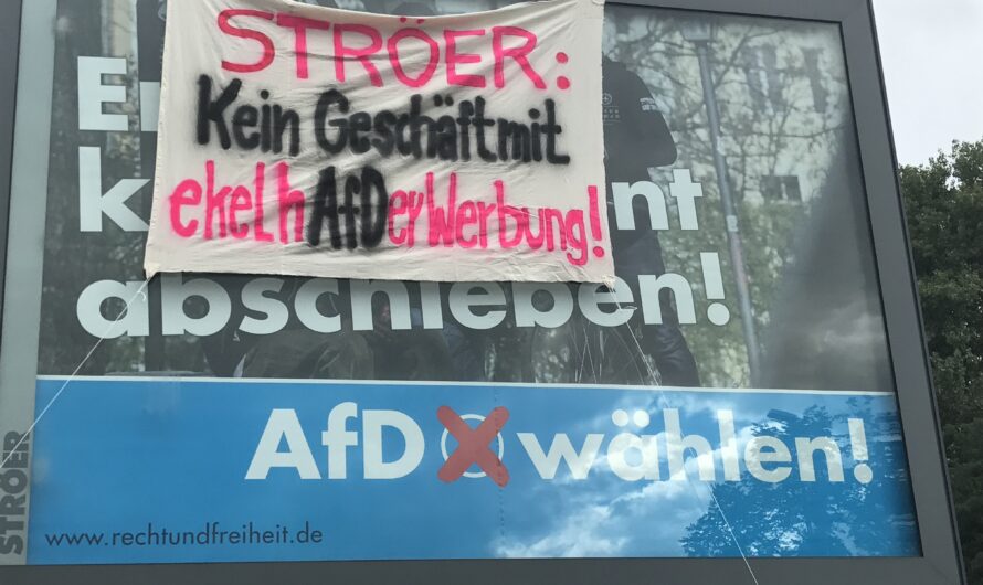 Kölner Konzern auf Abwegen: Ströer kündigt an Kampagnen gegen die AfD nicht zu unterstützen.