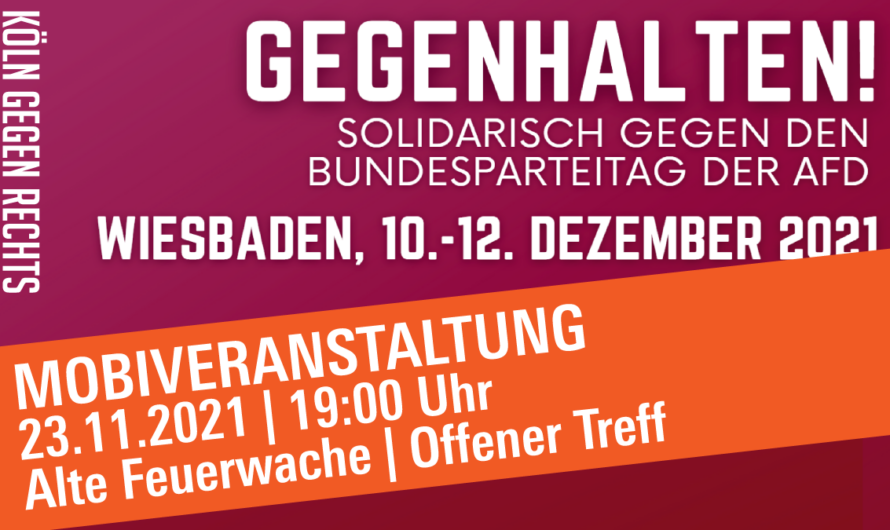AfD-Bundesparteitag in Wiesbaden – Gegenhalten BlockAFD