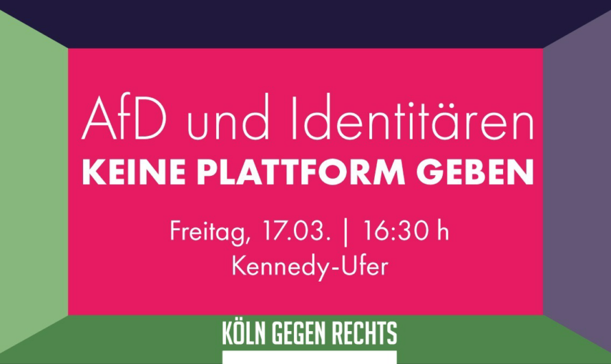 AfD und Identitären keine Plattform geben