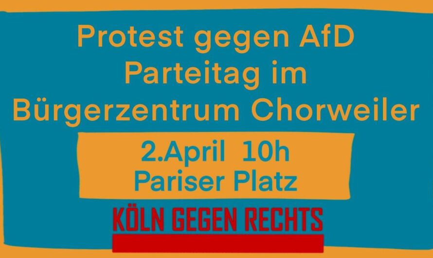 Protest gegen AfD-Parteitag im Bürgerzentrum Chorweiler