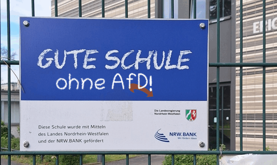 Gegenprotest zur AfD-Veranstaltung im Erich-Gutenberg Berufskolleg am 17.05.2025 – Update