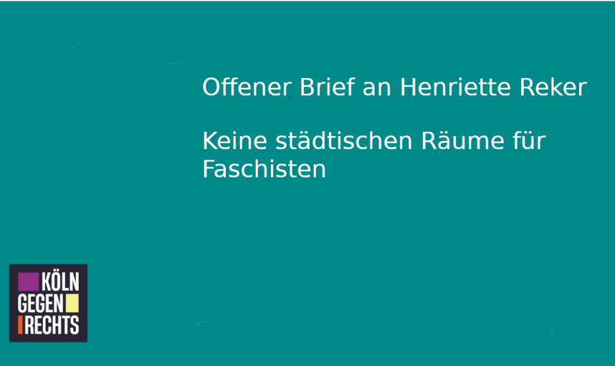Offener Brief an Henriette Reker
