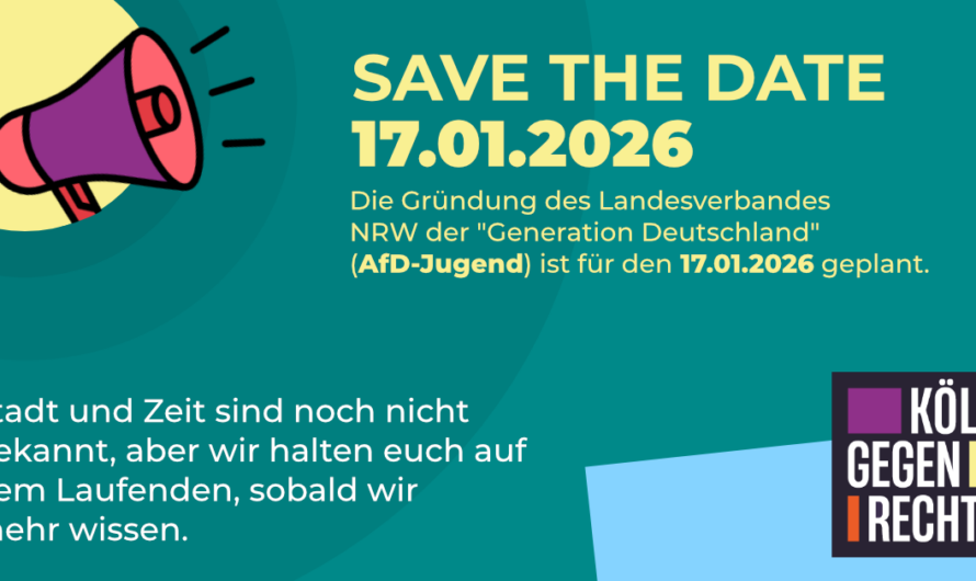 SAVE THE DATE 17.01.2026 – Gründung des Landesverbands NRW der „Generation Deutschland“